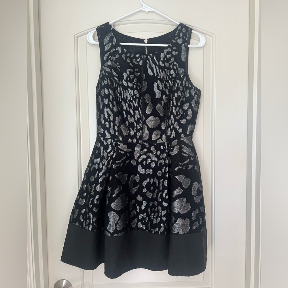 Leopard print black and white dress size small